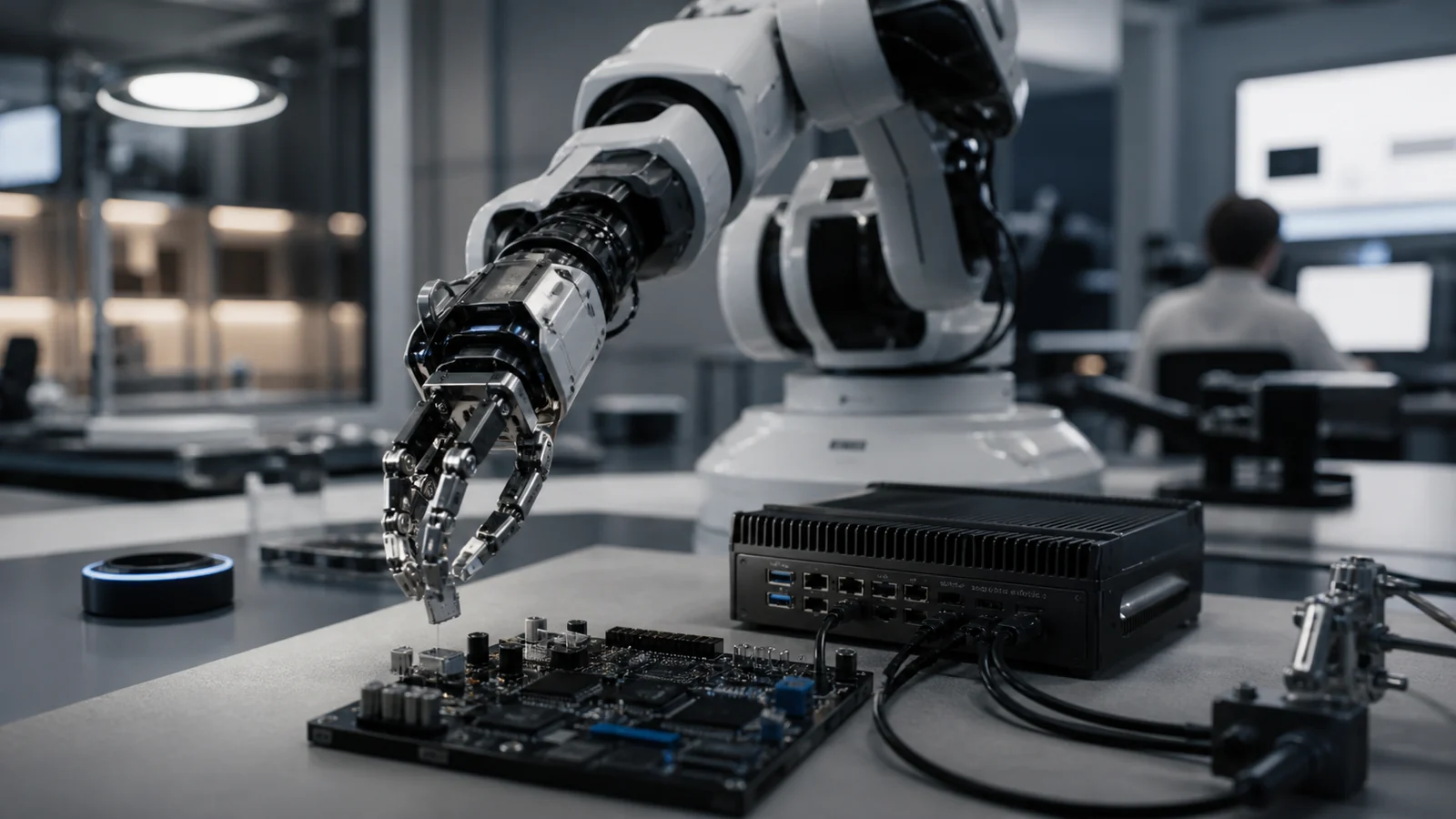 Роботизированная установка с локально работающей AI-моделью и акцентом на low-latency dexterity без облачных клише